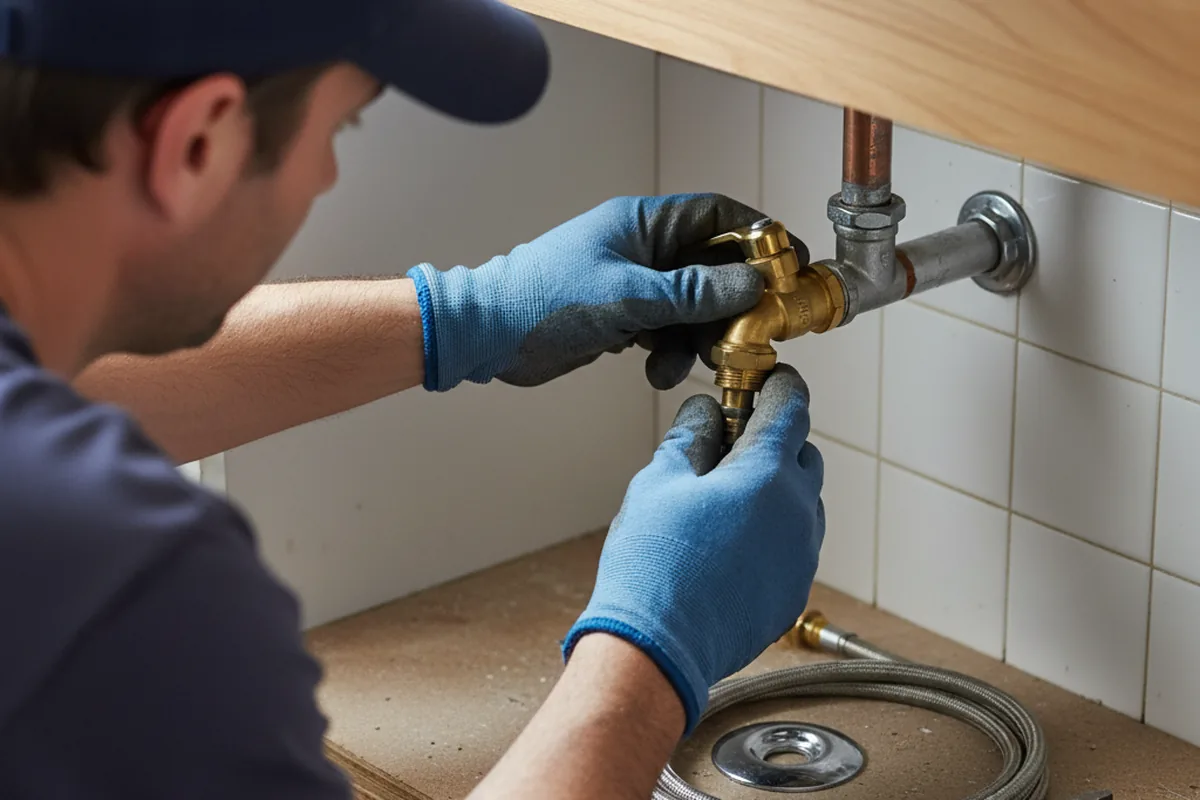 Shutoff valve and fitting work during Faucet and Fixture Repair in Dalton